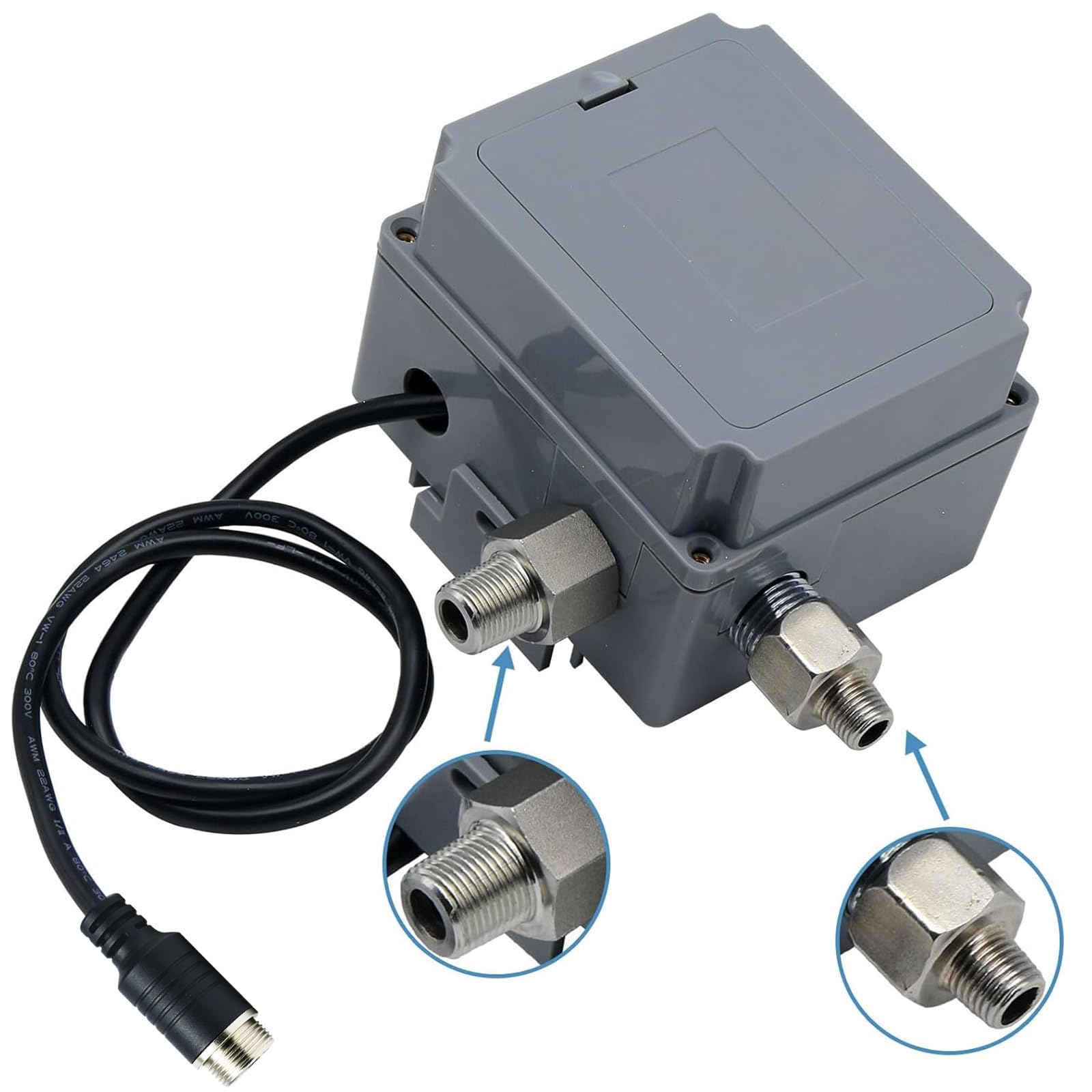 Automatischer Sensor-Wasserhahn-Steuerkasten, kompatibel mit Sloan SF-Serie & SFP-40-A, 6 VDC 6-polig, G1/2-Einlass mit G1/4-Adapter und Filtersieb, Sensorhahn-Reparaturteile 0362040