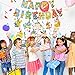 Anime Theme Birthday Party Supplies, Happy Birthday Kawayi Anime Party Decorations Banner and 12PC Hanging Swirls Birthday Party Supplies For Kid, Boys and Girls Party