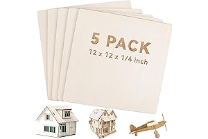 FSWCCK Unfinished 1/4" Wood Sheets: Embark on a Masterpiece of Craft and Creation