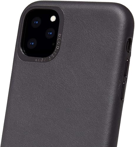 Miniatura 7 de DECODED Funda trasera para iPhone 11 Pro Max - Cuero de grano completo negro, botones de metal, TPU a prueba de golpes