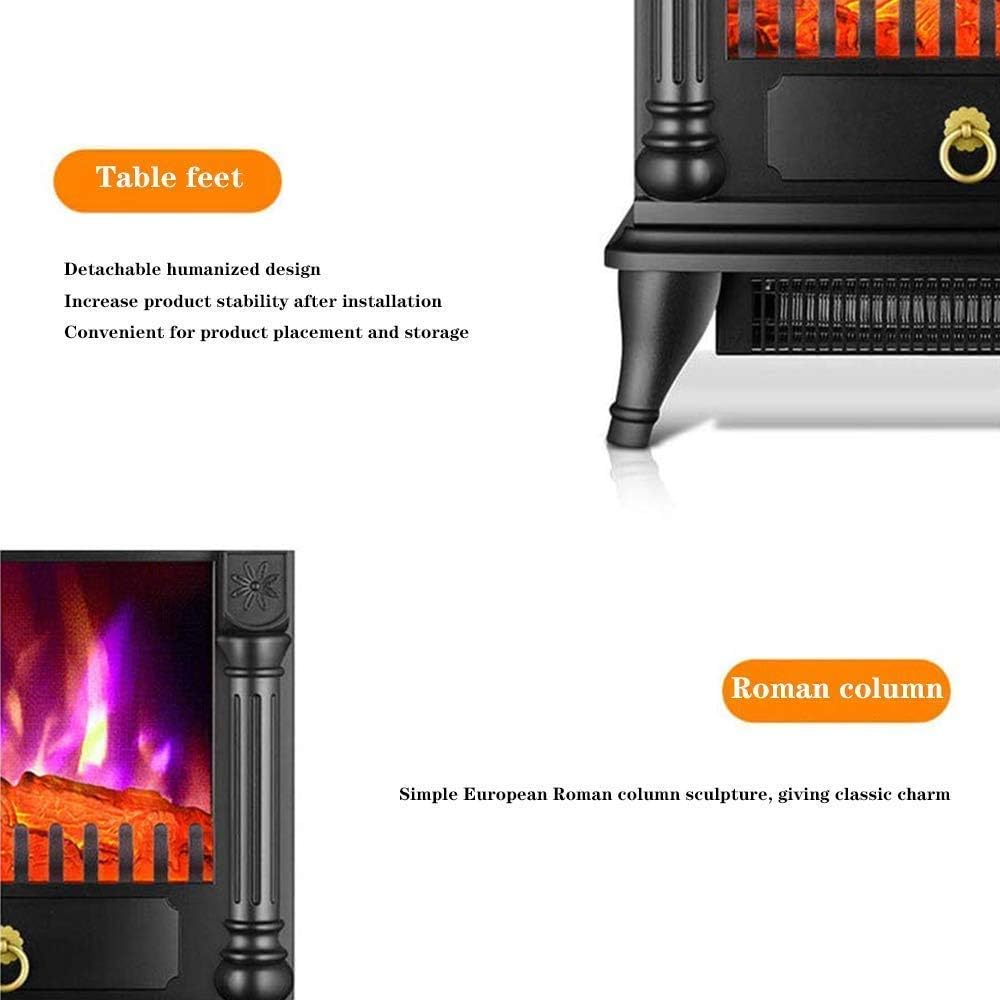 Electric Fire Flame Effect with Surround Fireplace Portable Electric Wood Stove Effect