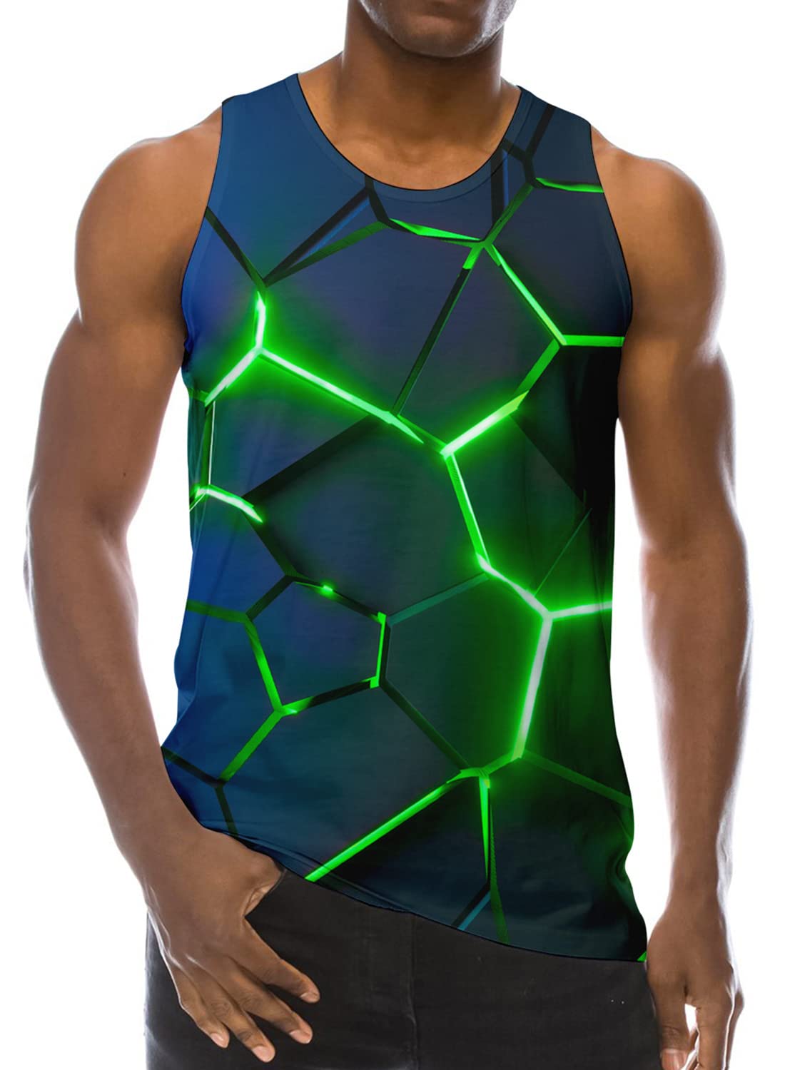 Loveternal Herren 3D Druck Tank Top Sommer Cool Muskelshirt S-XXL
