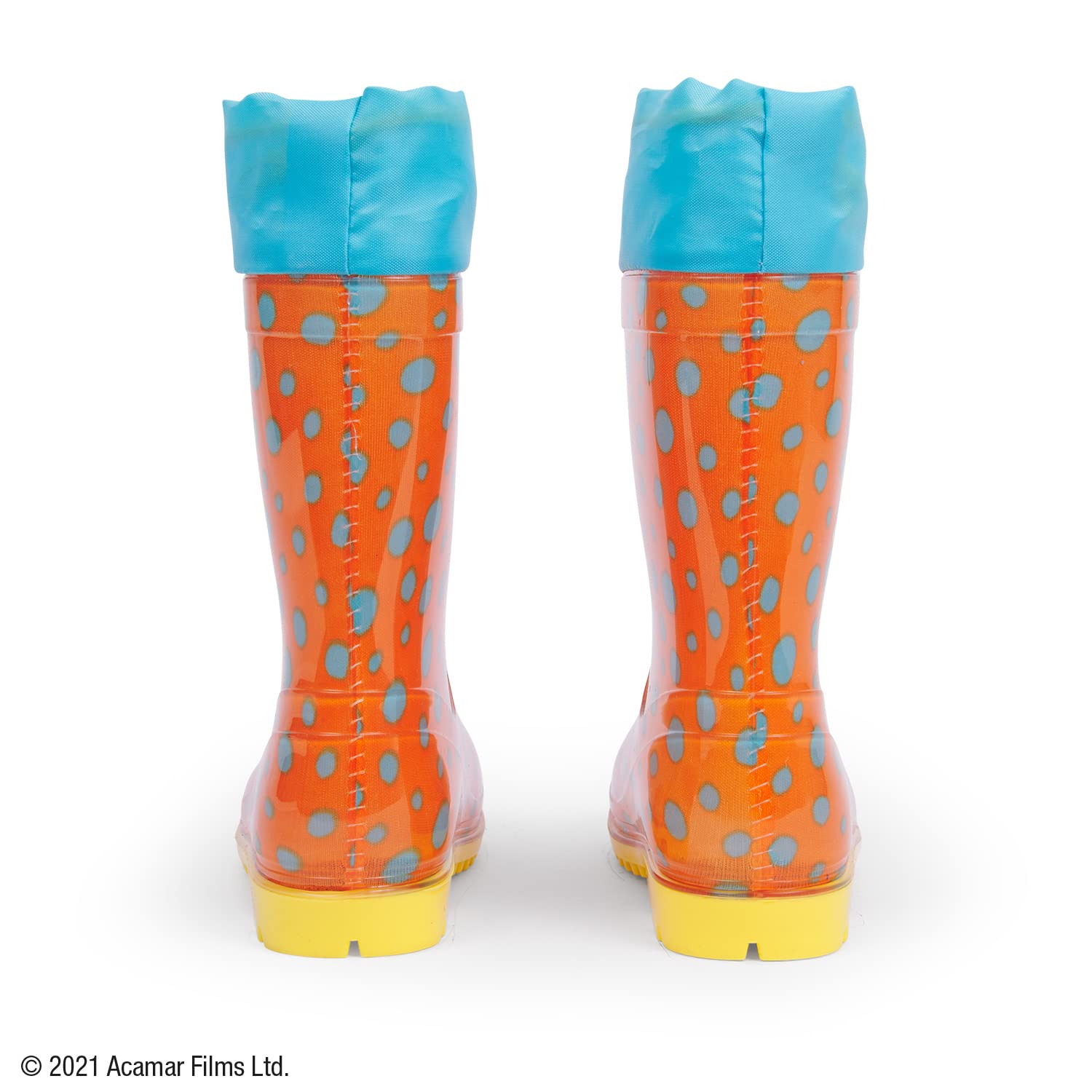 PERLETTI Stivaletti Pioggia Bambino Bambina Bing - Stivali Impermeabili Coniglietto Nero con Suola Antiscivolo Arancio - Galosce Bambini Antipioggia Colorati Arancio Giallo Azzurro