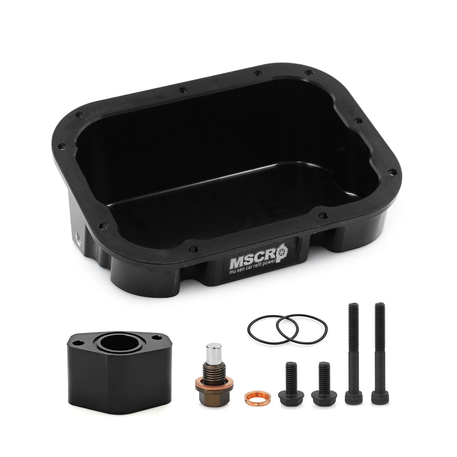 WnSEu CNC Engine Oil Pan DEEP With Oil Pickup Adaptor FOR NISSAN SKYLINE R35 GTR VR38DETT 09-2019