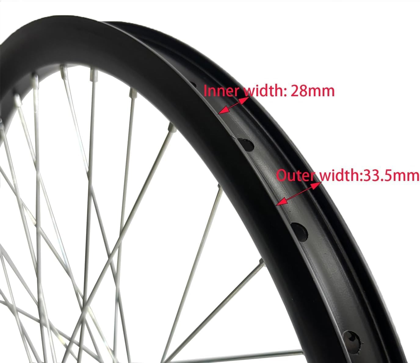 CDHPOWER Bicycle 26" Rear Wheel fit Cassette Flywheel, Double Layer Alum Alloy Spoke Wheel 12G 36 Spoke Rim Black Disc Brake