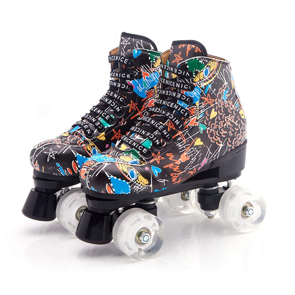 MSMAX Roller Skates for Women and Men Speed Quad Skates for Rink, Artistic Rythmic Skating