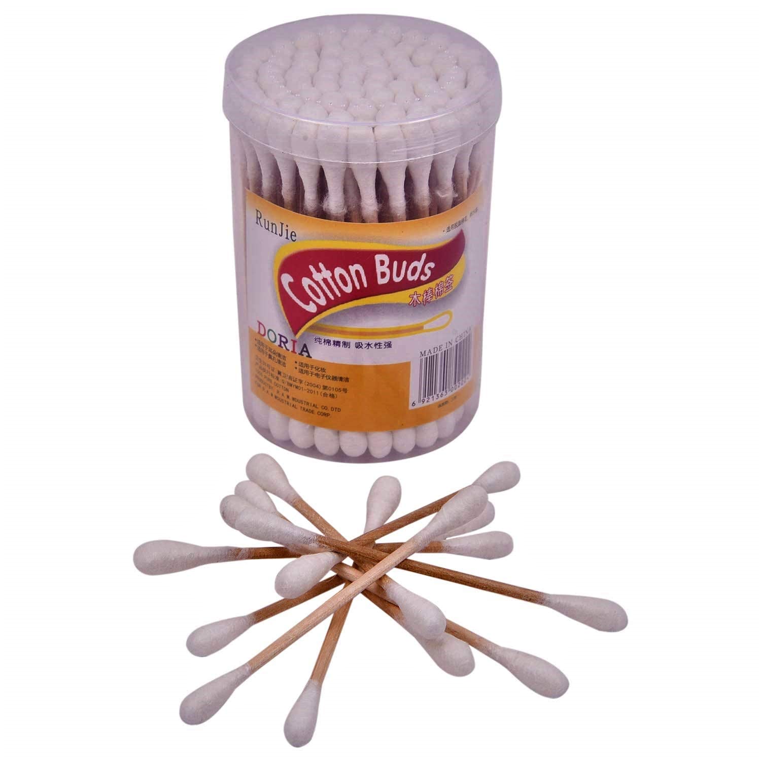 SSKR COTTON EARBUDS, 100% COTTON BUDS, 12 PACKS (100 PCS PER PACK)