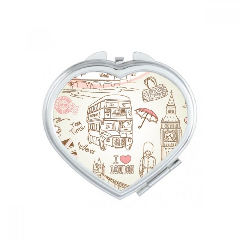 Miroir de poche Big Ben de Londres - Petit miroir maquillage compact et portable