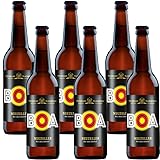 (Bier Alkoholfrei 6 Flaschen BOA Neuzeller Klosterbräu á 0,5 Liter (Alk. 0,0% vol. Hellgolden zeigt es sich im Glas, mit einer feinporigen weißen Schaumkrone).