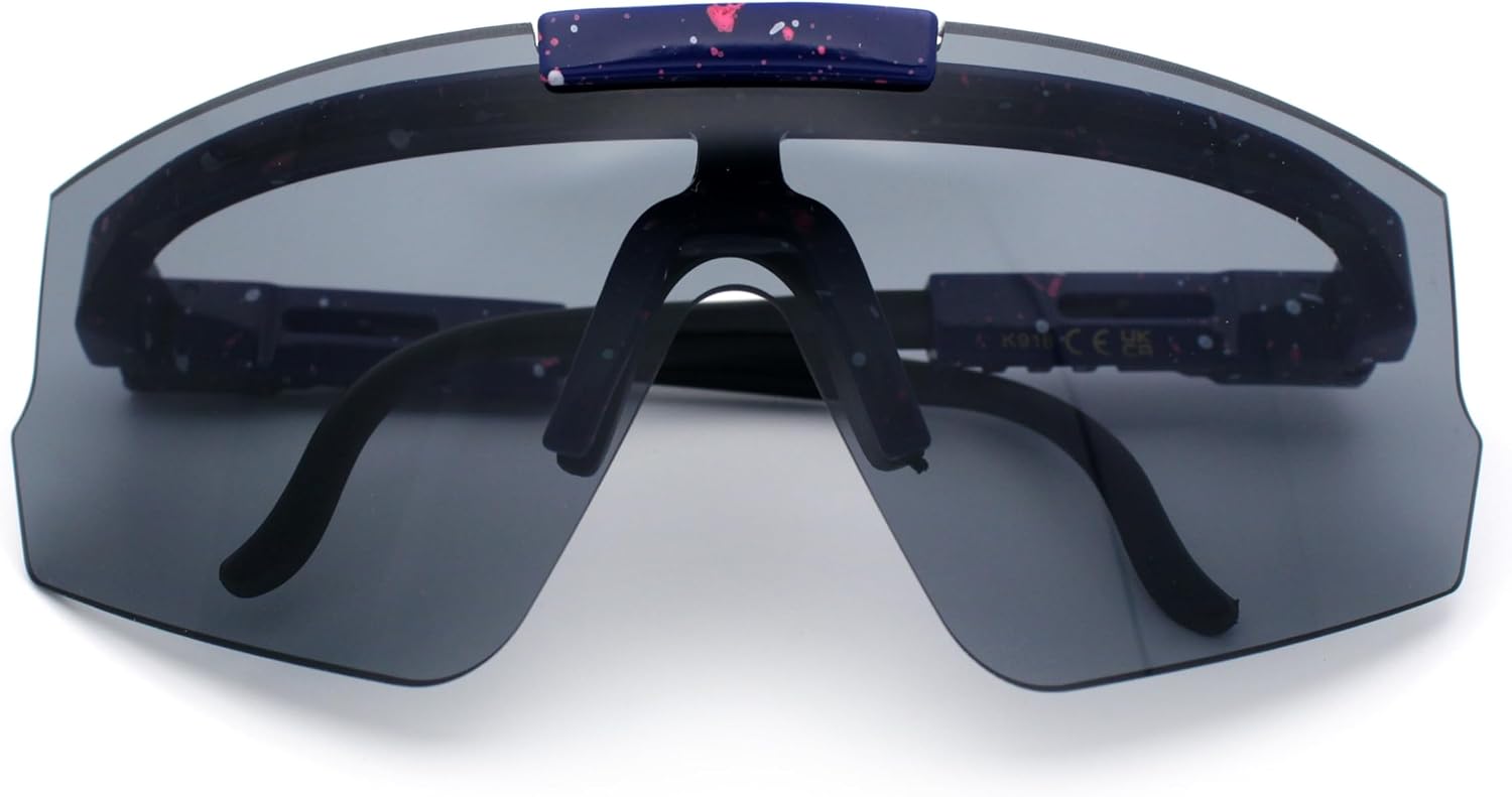 SA106 Boys Size Flip Up Shield Rimless Adjustable Arm MTB Sport Sunglasses