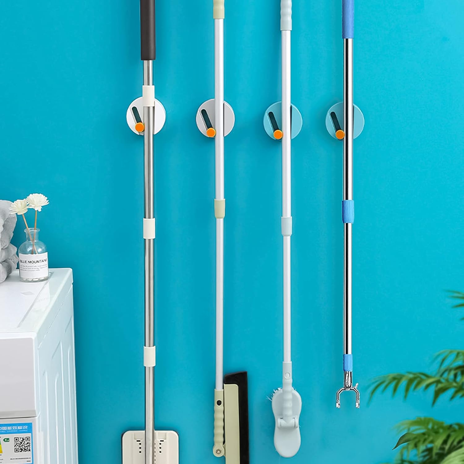 Clothesline Pole,upgrade Closet Hook, Retractable Clothing Hooks Steel