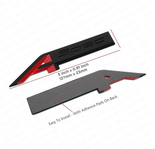Miniatura 6 de Calcomanía de emblema de reemplazo A-Spec para guardabarros laterales traseros Acura A-Spec, insignia de maletero de tamaño OEM, calcomanías de lujo