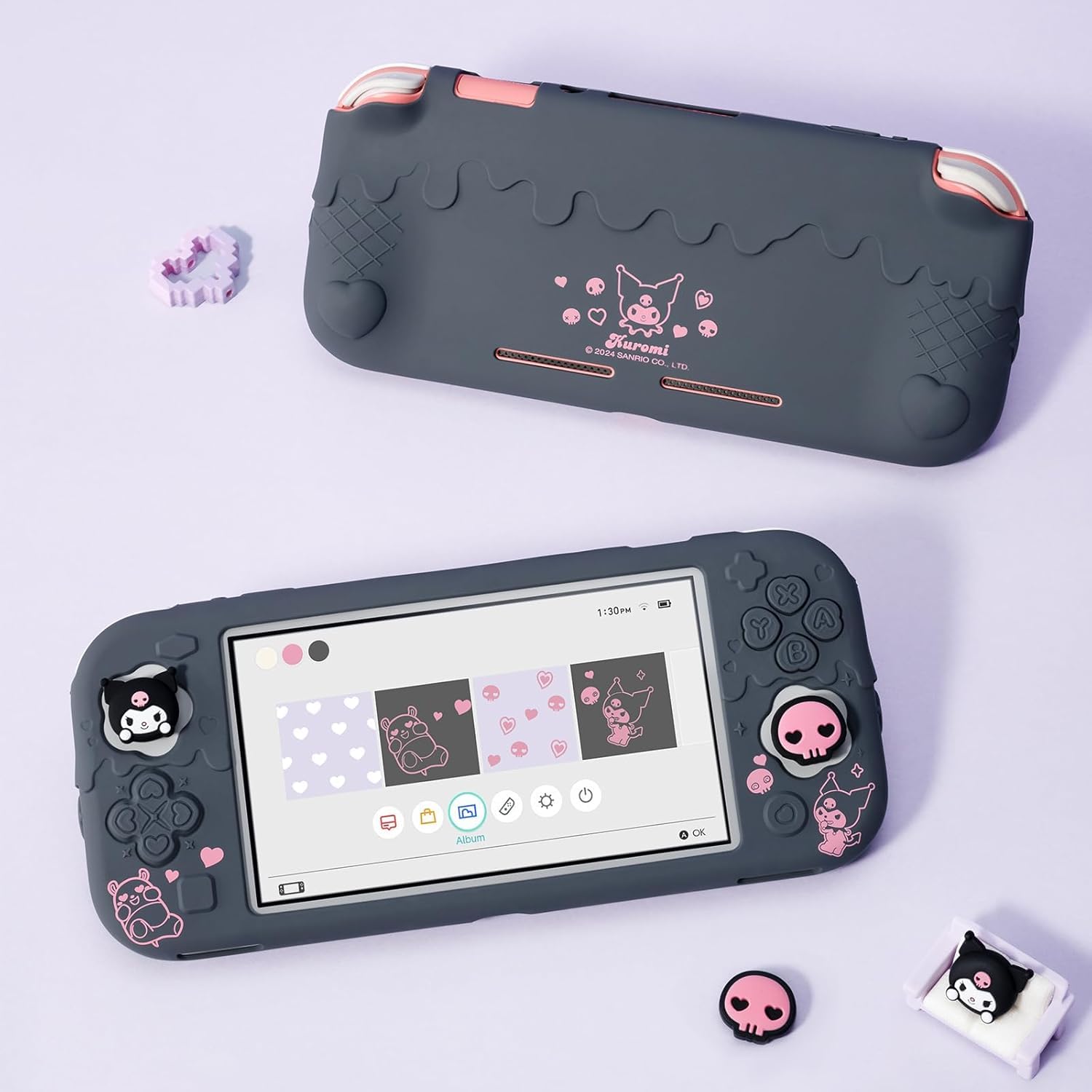 Kuitmor Estuche Protector para Switch Lite, Funda Protectora Antirrayaduras de Silicona Suave para Switch Lite 2019 con 2 Tapas de Agarre