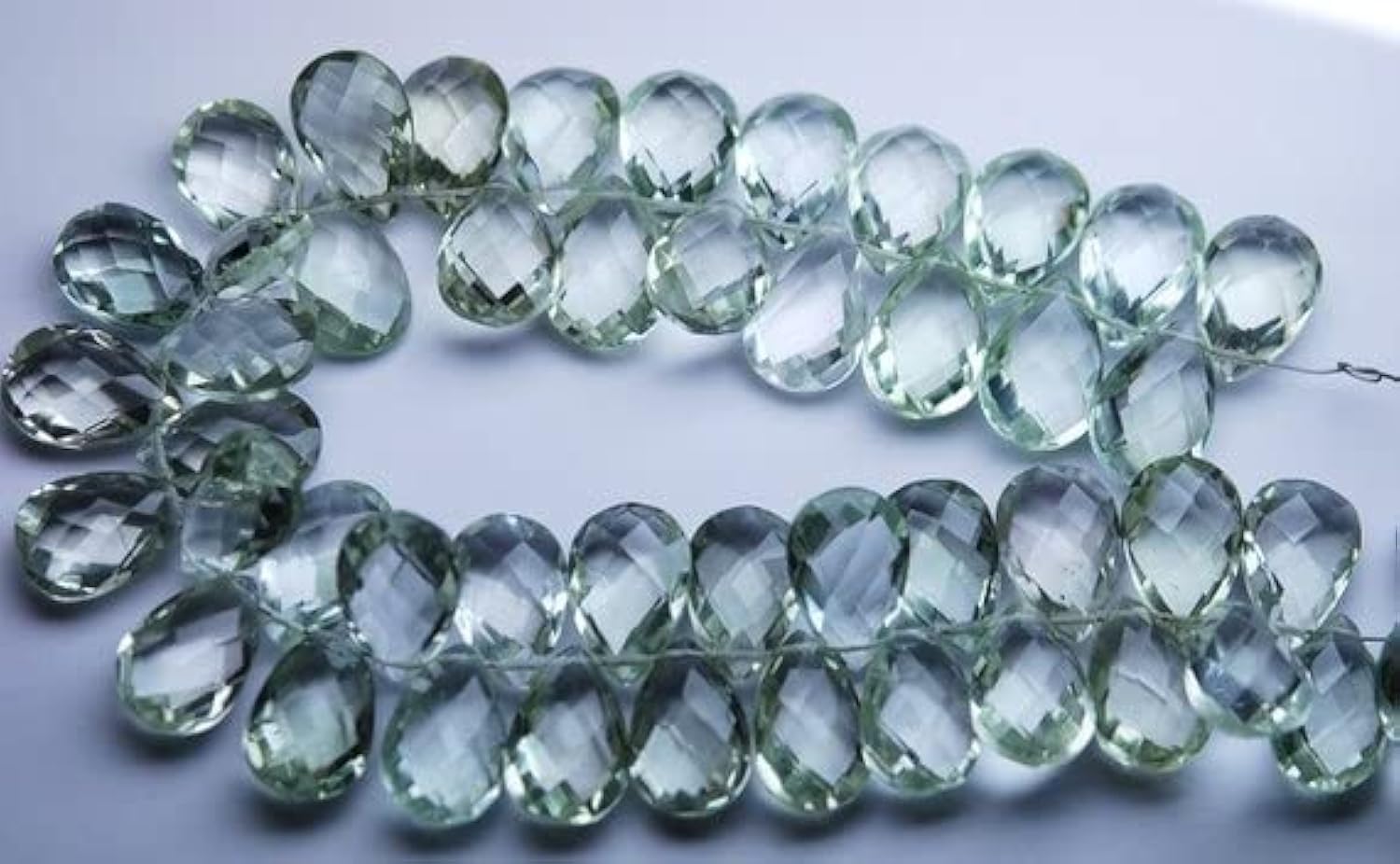 Améthyste verte briolettes poire pour sublimer vos colliers et boucles faits main