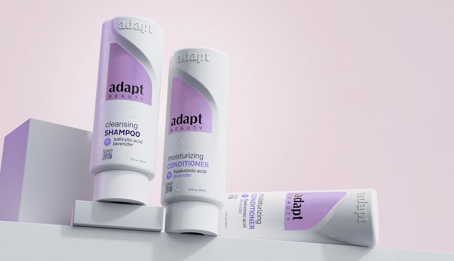 Deep Clean Shampoo with Salicylic Acid & Lavender – Inclusive, Fast-Rinse, Sulfate-Free Formula – Accessible Packaging with Braille & Smart Cap – 12 oz