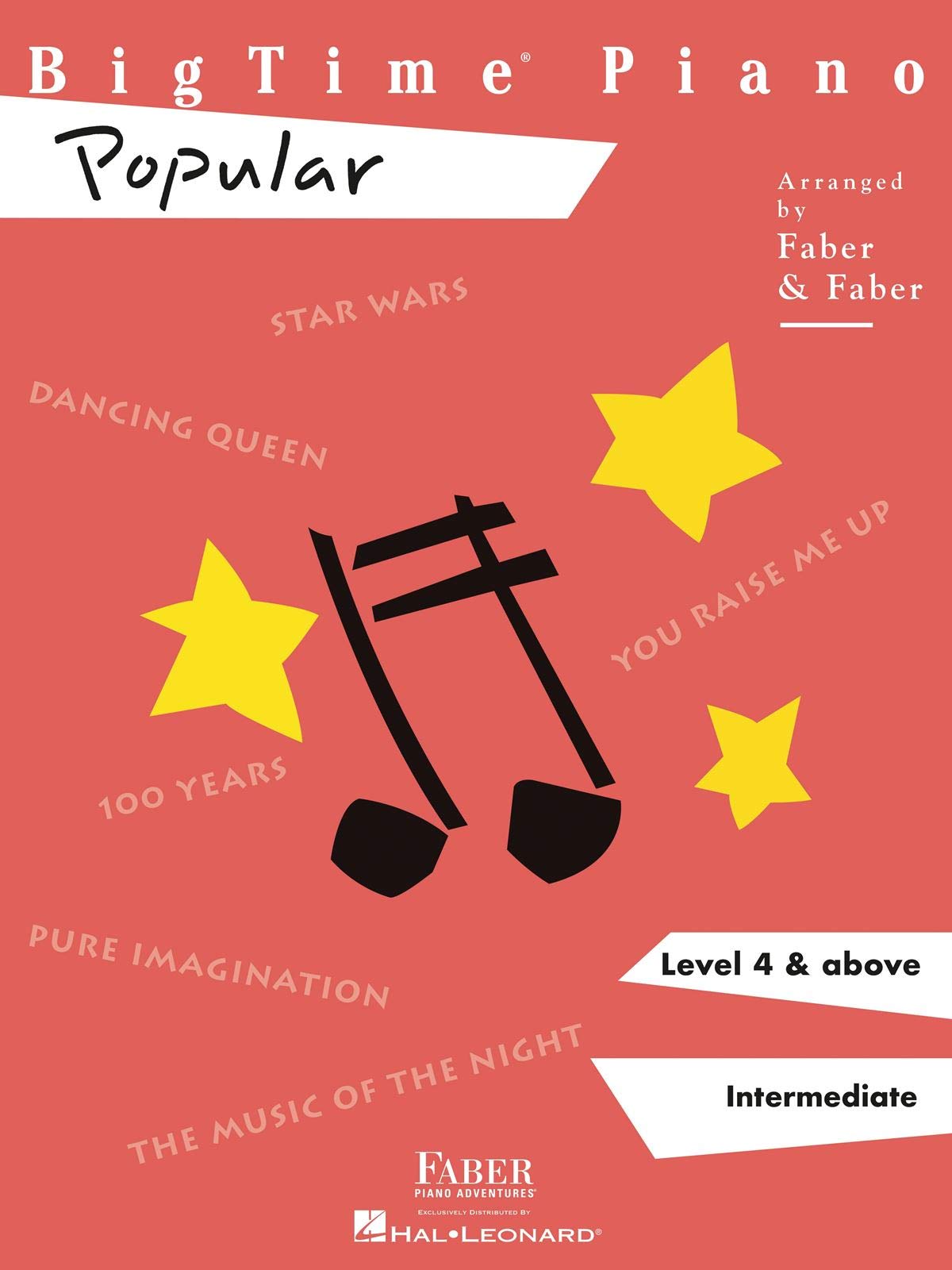 BigTime Piano: Popular – Level 4 and Above | Intermediate Pop Hits Piano Songbook for Teens and Adults | Includes Star Wars, Dancing Queen, You Raise Me Up |Faber Sheet Music for Practice and Recital Paperback – January 1, 2003