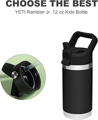 Miniatura 4 de Juego de popotes reutilizables para Yeti Rambler Jr de 12 onzas, 6 popotes Tritan y 1 cepillo de limpieza, compatible con tapas de popote YETI