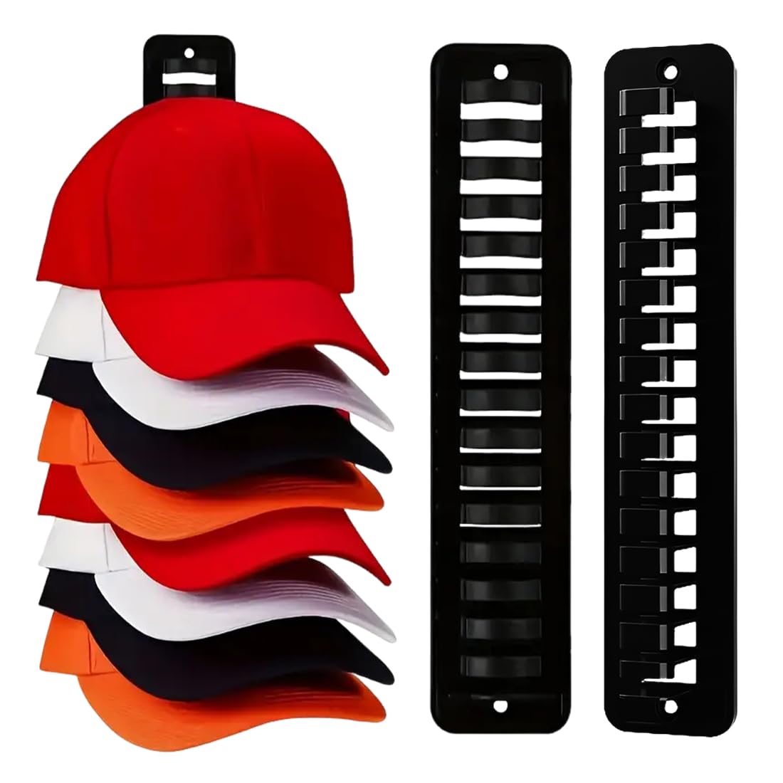 GXGM 2 Pcs Appendi Cappelli da Parete,Ganci Adesivi Senza Tracce Porta Cappelli,Espositore Cappelli,Per Cappelli da Baseball,Cappello sole,Porta,Armadio,Può Appendere più Cappelli Contemporaneamente