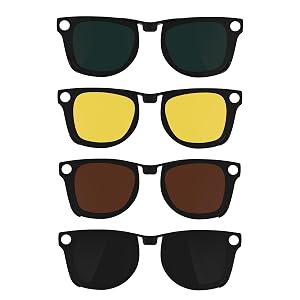 4Pcs Polarized Clip for Ray-Ban Meta Wayfarer RW4006 Gen 2 RW4012 Regular 50-22 Discoloration Clips for Meta Wayfarer