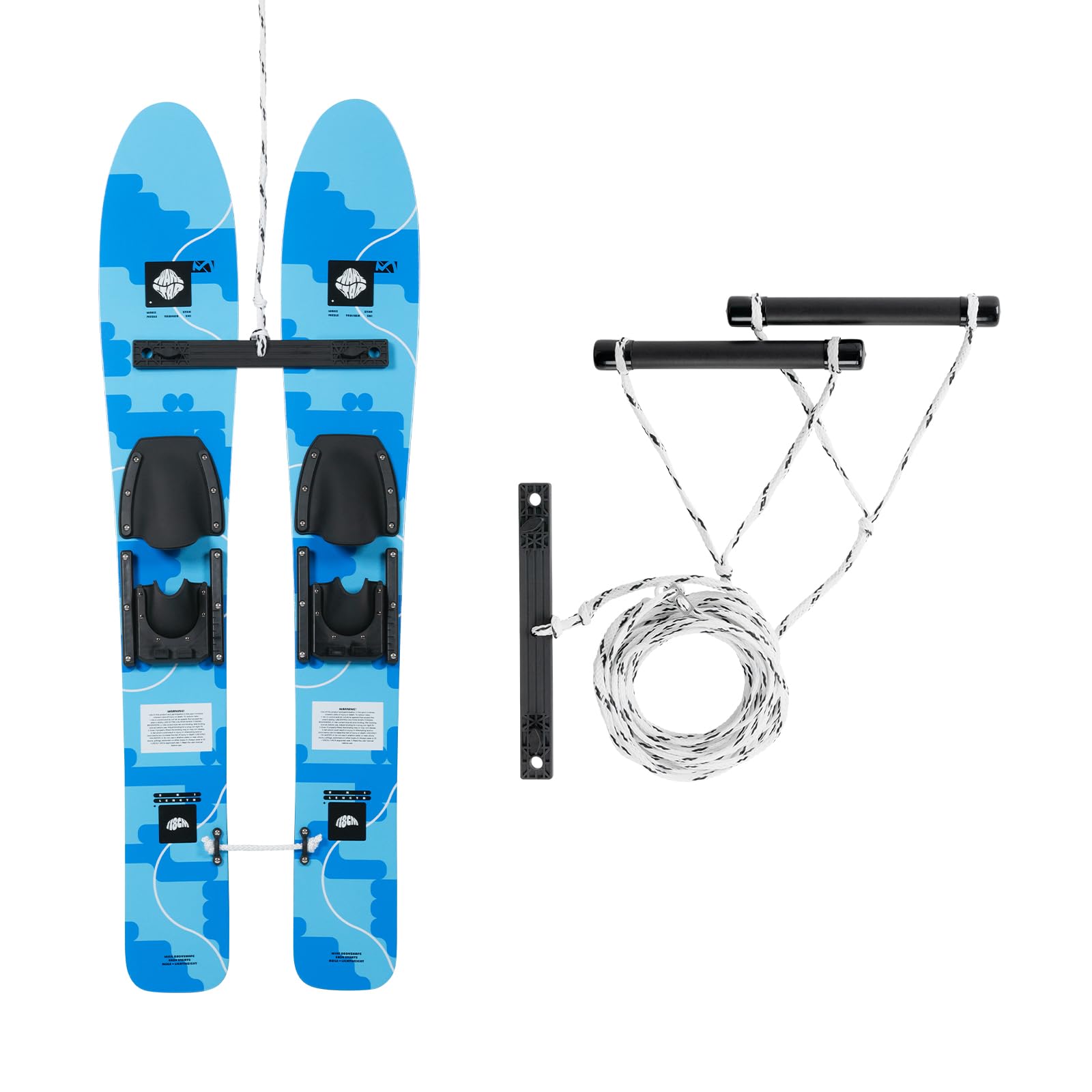 MESLE Wasser-Ski Wake Star 118 cm Kinder Trainer-Ski bis 45 kg Set mit Leine und Trainer Bar