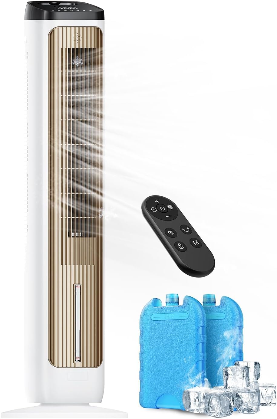 PNTCK Portable Evaporative Air Cooler Bladeless Tower Fan
