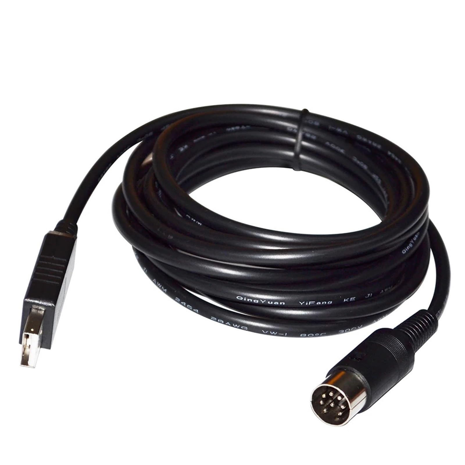 Câble de communication USB vers DIN 8 broches mâle RS232 pour réfractomètre vers PC (1,8 m)
