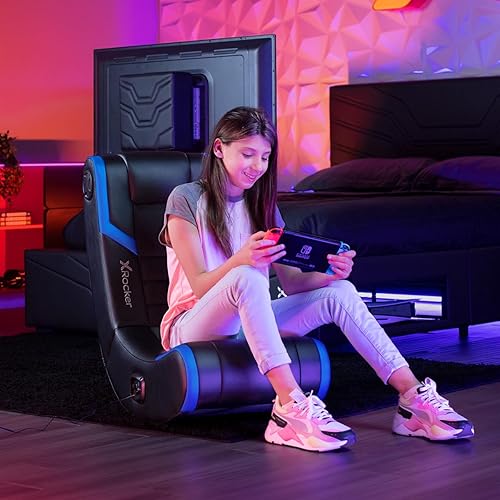 B08ZVWW798_image_1 X Rocker Eclipse - Silla de suelo para videojuegos, altavoces montados en reposacabezas con audio Bluetooth inalámbrico, 31 x 28 x 17 pulgadas