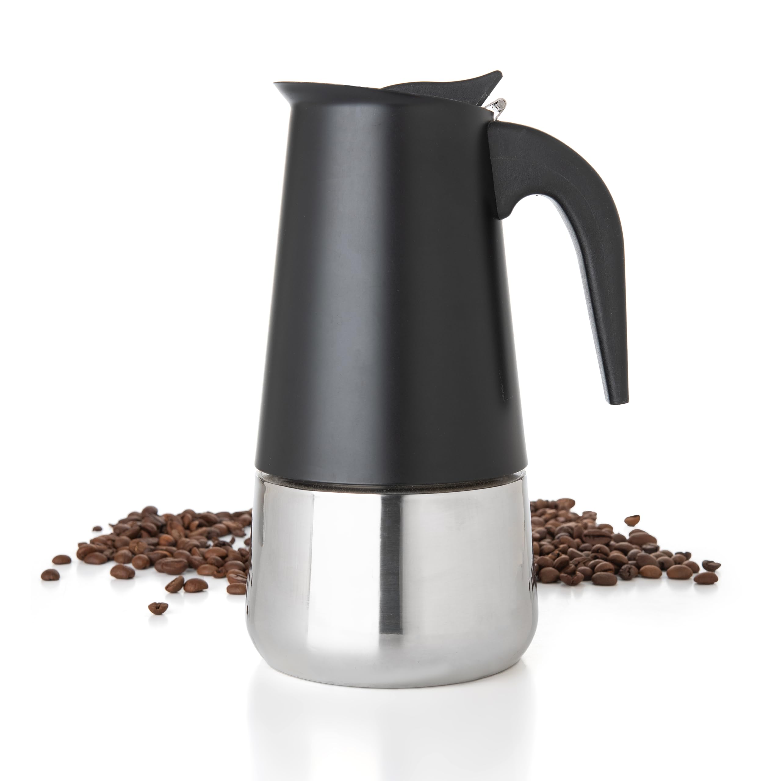 Amazon.com: Mixpresso Black 6 Cup Greca Stovetop Espresso Pot