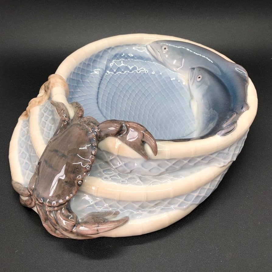 B&G ビングオーグレンダール魚篭の魚とカニロイヤルコペンハーゲン蟹 B&G ビングオーグレンダール魚篭の魚とカニロイヤルコペンハーゲン蟹