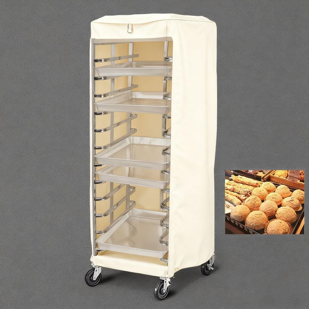 Copertura per panetteria, 58,4 x 71,1 x 162,6 cm, impermeabile, antipolvere, protezione per carrello da cucina commerciale (metri bianco)