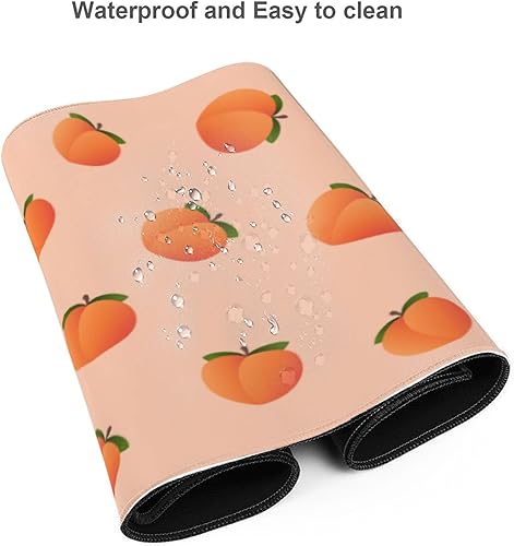 Miniatura 7 de Alfombrilla de mouse grande 3D Fruit Peach Extended Gaming Mouse Pad con bordes cosidos, computadora portátil, teclado, mouse pad pad para trabajo,