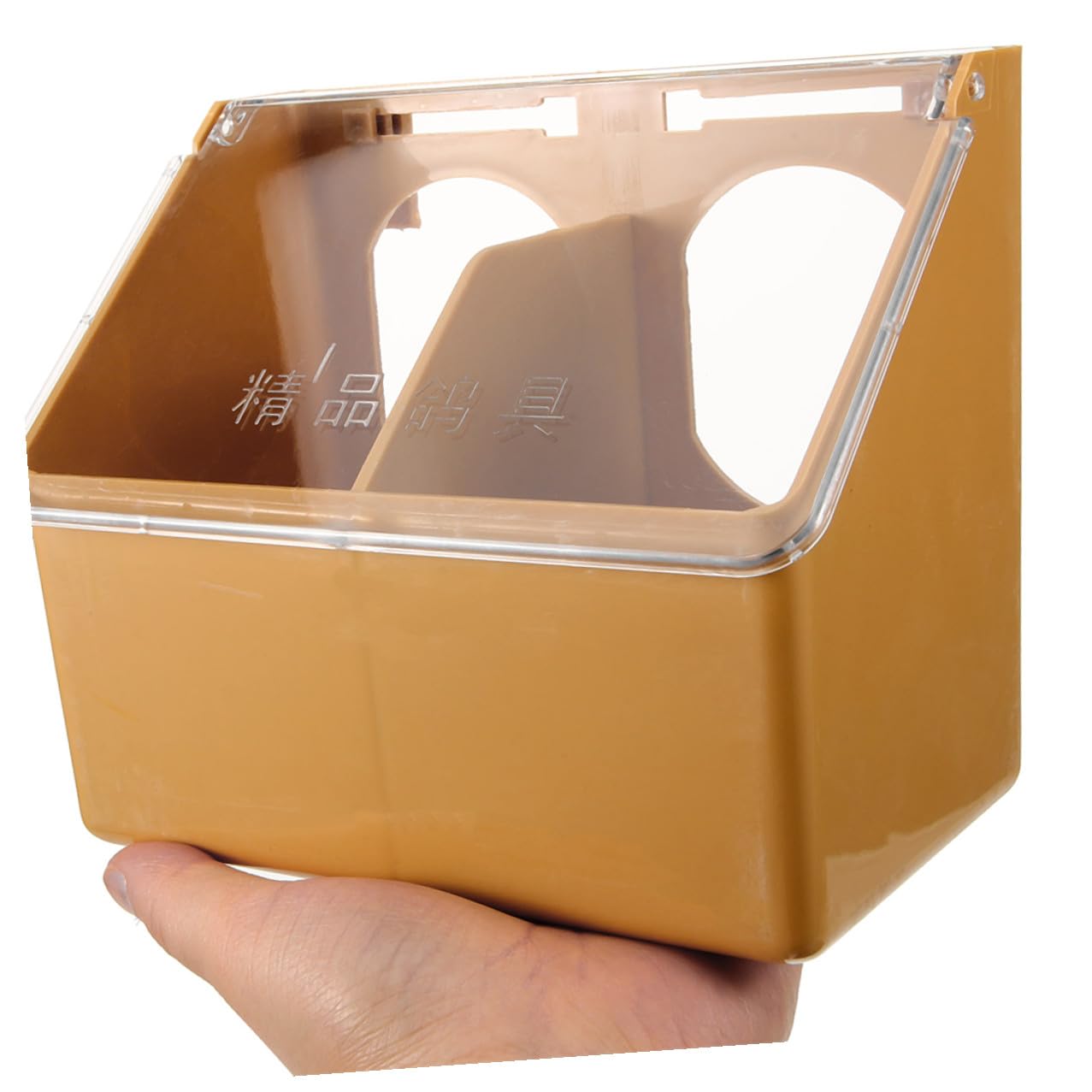 DECHOUS 3 pièces Mangeoire Oiseaux Suspendue avec Compartiments Doubles Distributeur Nourriture pour Perruches et Calopsittes Facile à Installer Cage Design Compartimenté Anti-conflit