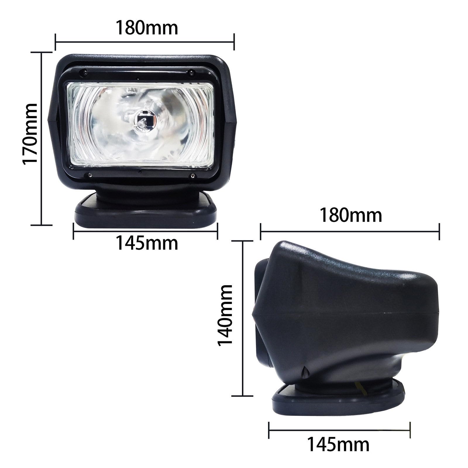 Reflektor LED ze zdalnym sterowaniem, zdalnie sterowany reflektor statku, reflektor LED do pojazdu terenowego ze zdalnym sterowaniem do uprawiania turystyki pieszej, rowerowej, awaryjnej,HID12V55W