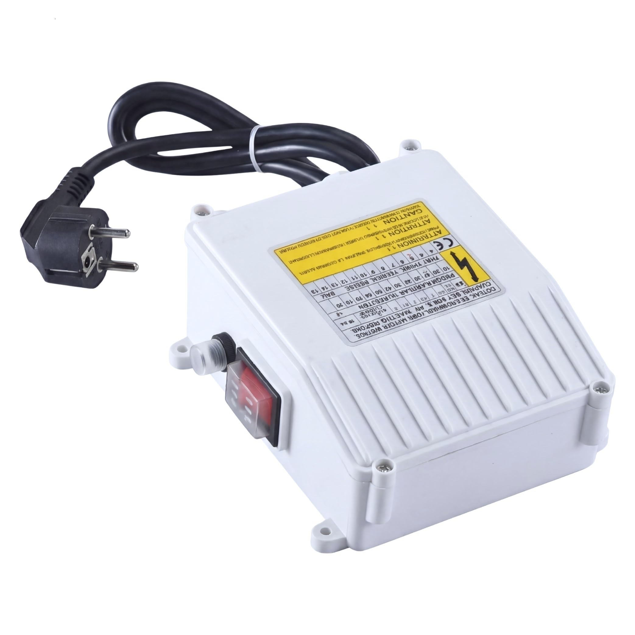 Pompe de puits profonde 3" 1100 W 6000 l/h 7,7 bar pression 25 m câble et disjoncteur moteur 5 % compatible avec le sable