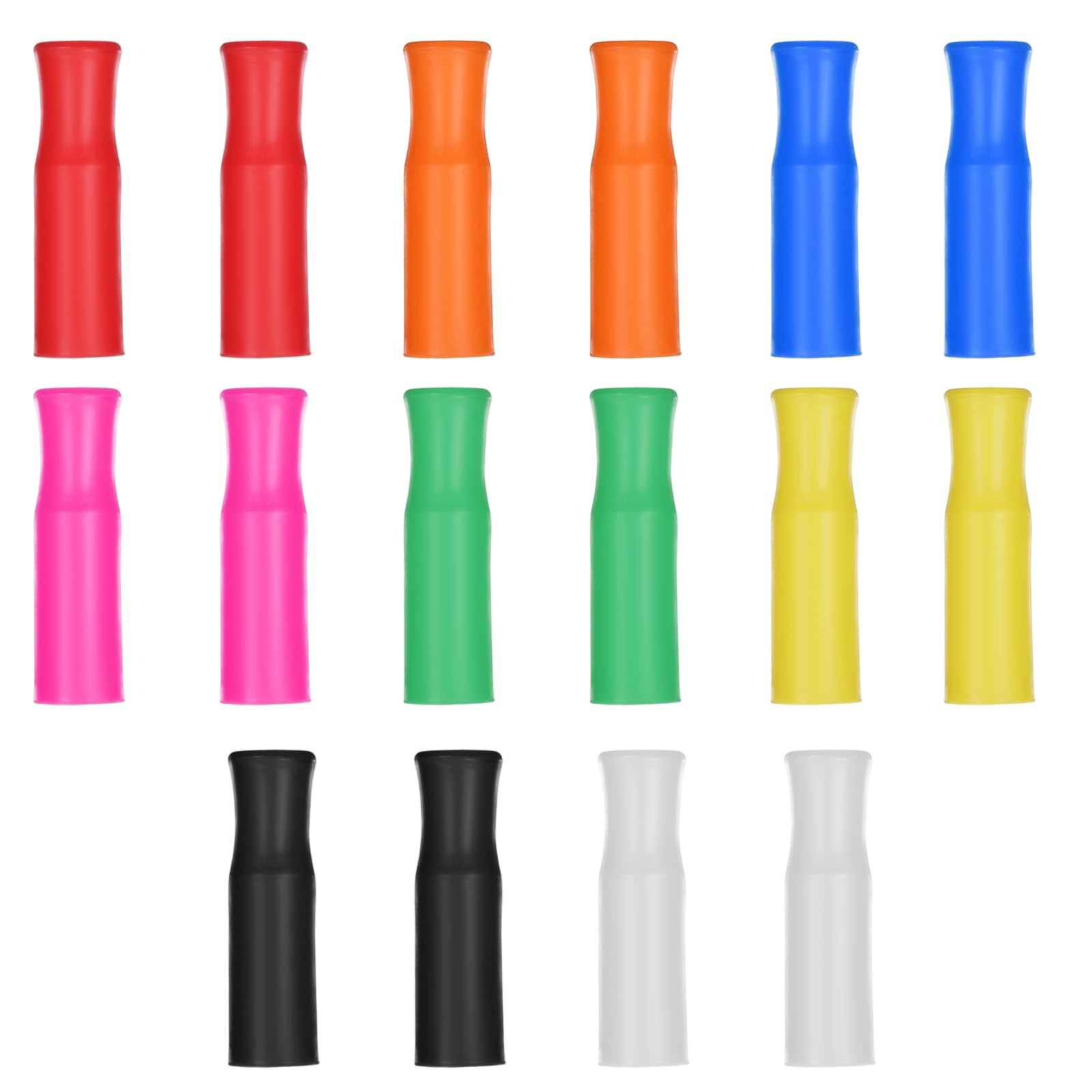 Photo 1 of 16 PCS Silicone Straw Tips for Metal Straws Reusable Straw Tip for 0.32" (8mm) Diameter Stainless Steel and Glass Straws
