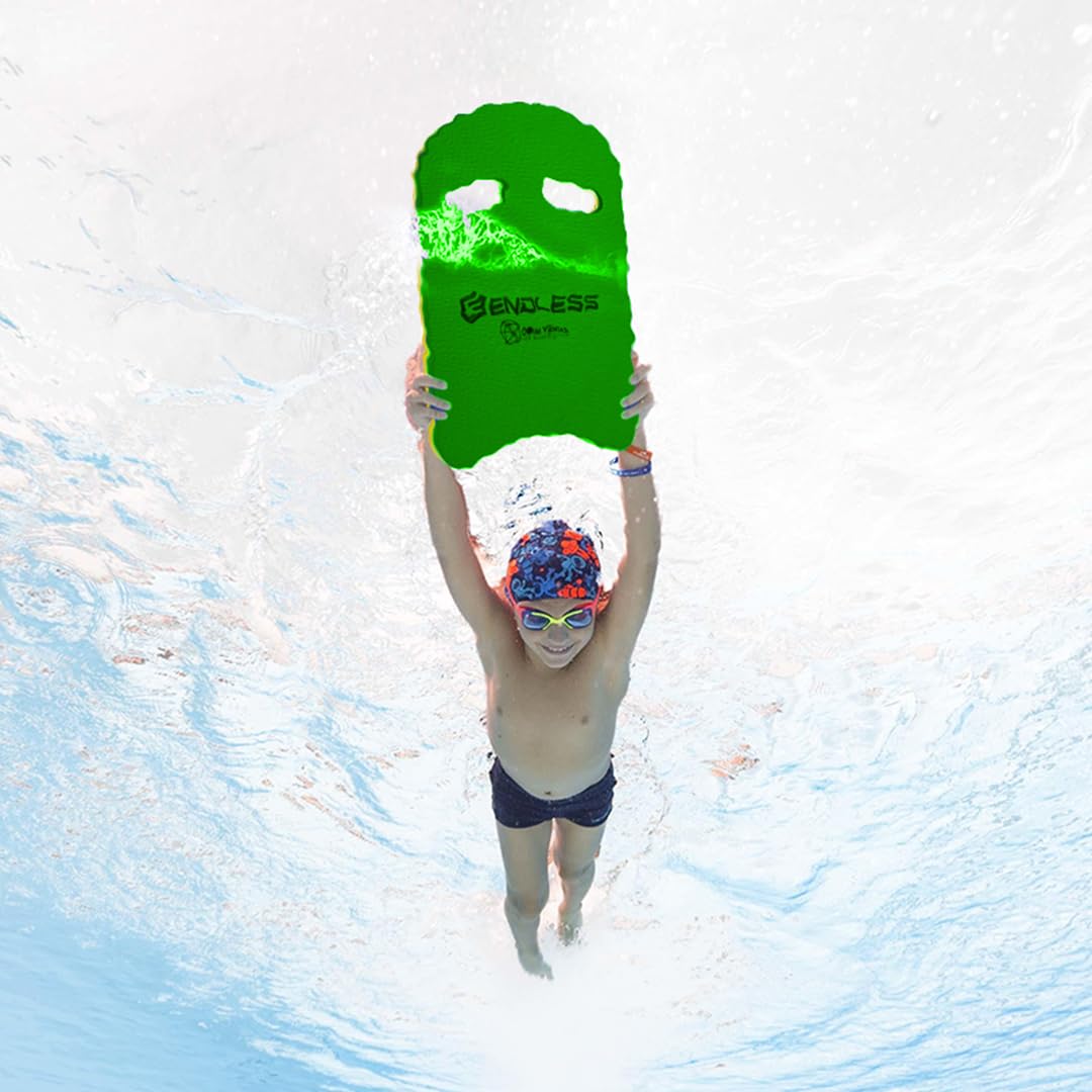 ENDLESS EL1013 Swimming Kickboard with Comfortable Design | Green | Material: EVA | for Beginners Swimming Training Floaters | for Kids and Adults Floating Pads