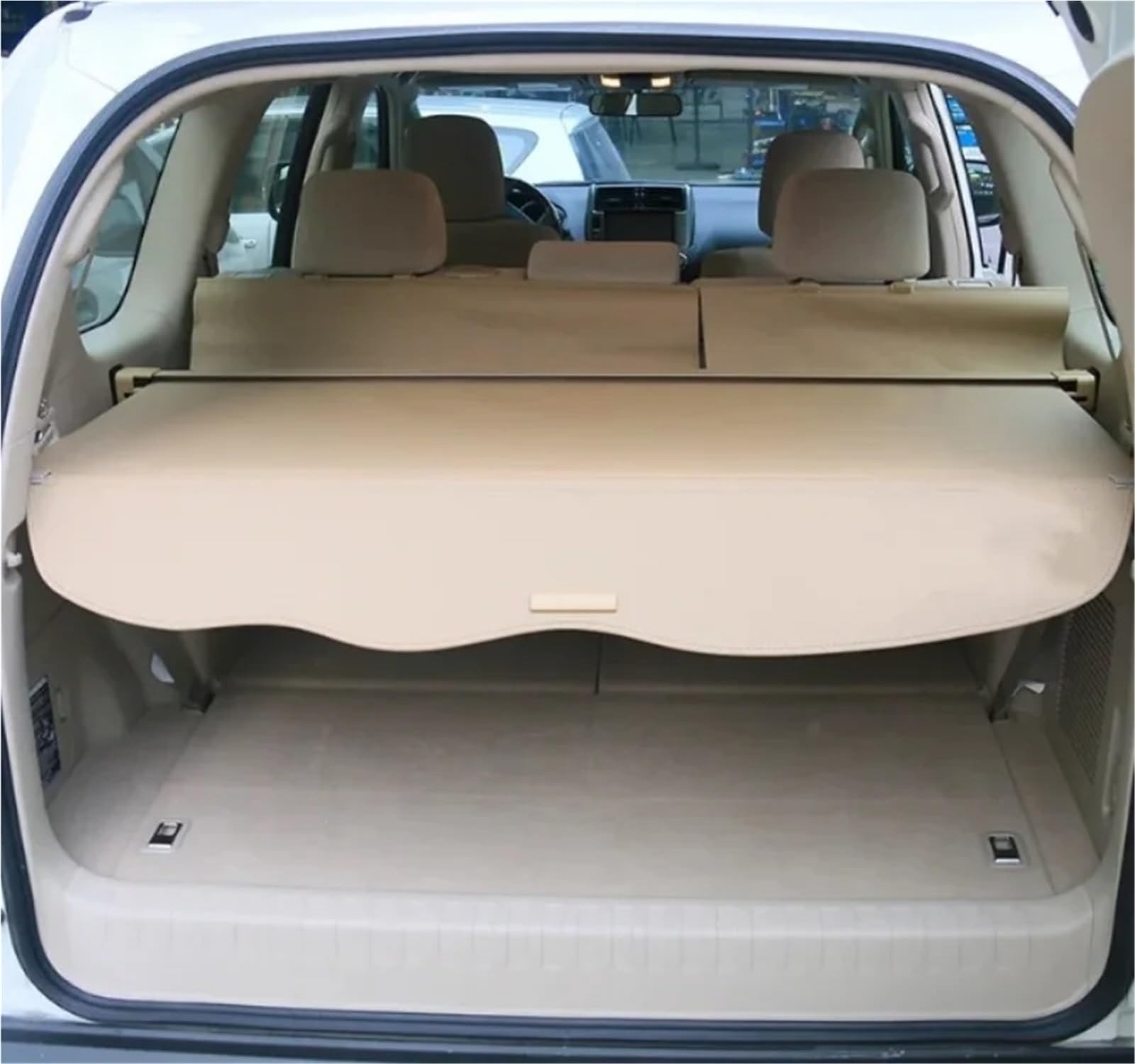 Kofferraum-Frachtabdeckung Einziehbare Frachtabdeckung, Gepäckträger-Vorhang Für Toyota Für Land Für Cruiser Für Prado 7 Sitz LC150 FJ150 Gepäckraumabdeckung