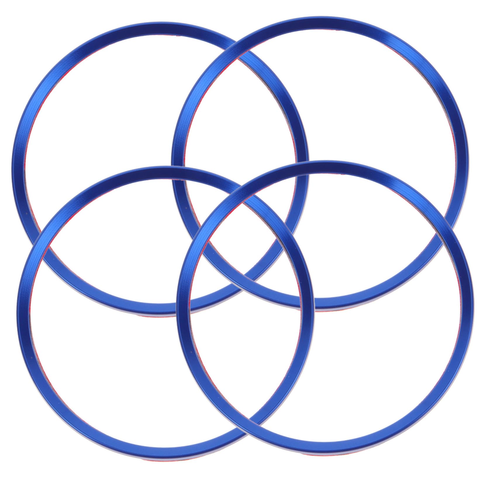 STOBAZA 4pcs Car Tire Hub Cap Ring Decorative Ring Trim Wheel Hub Cover Trim for