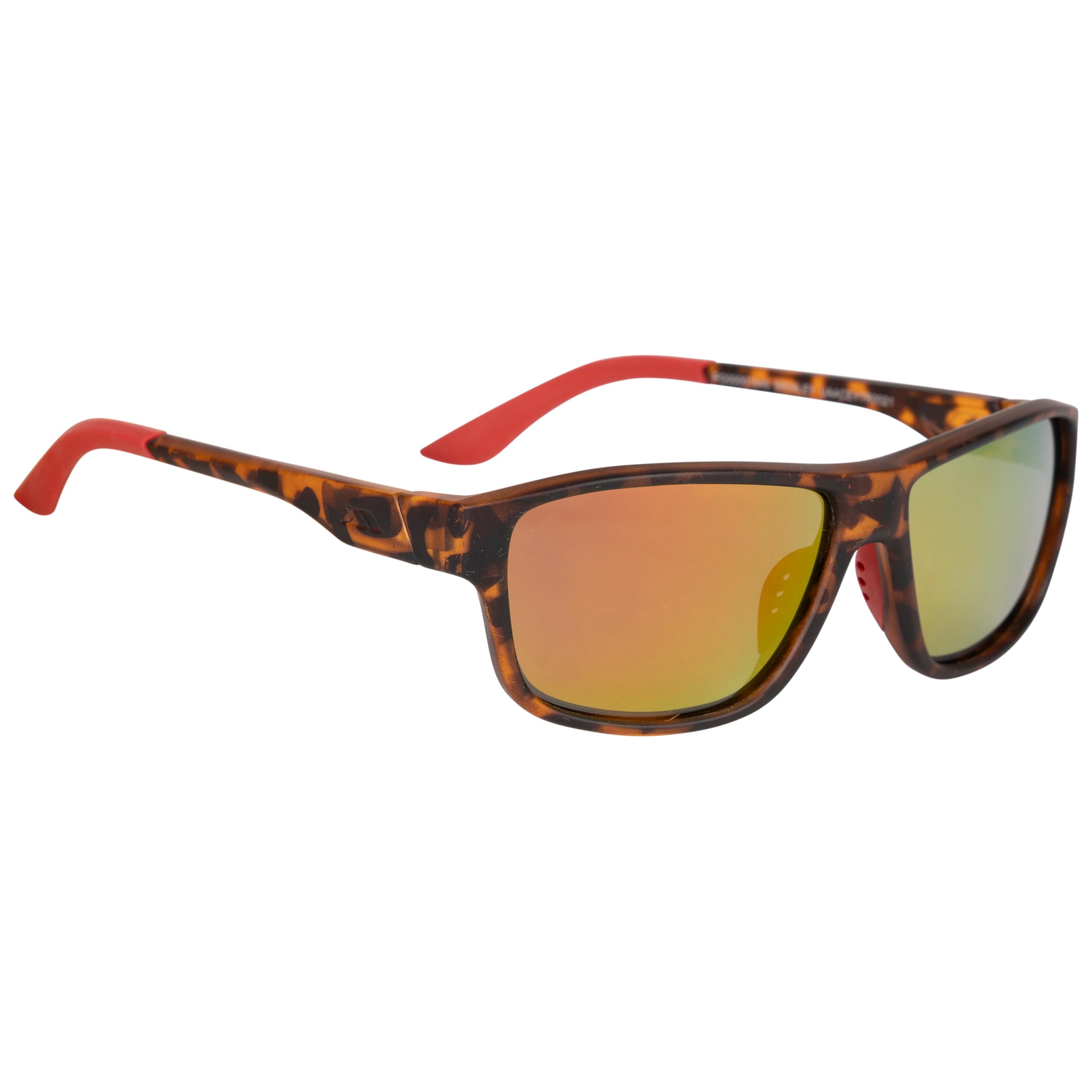 Trespass Unisex Sunglasses Brinley - PC Frame Matt Rubber Coating, Polarised Mirror Lens, UV 400 Protection, Category 3 Lens, Cleaning Cloth Bag