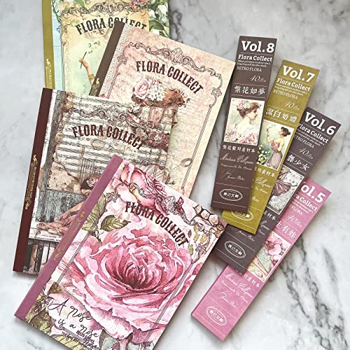 160 Pcs Scrapbook Paper Vintage Scrapbooking Supplies Retro Flowers Plant Series Junk Journal Diy Decorative Paper For Writing Diary Embellishment Supplies Craft Paper Journals Planners #TOP3