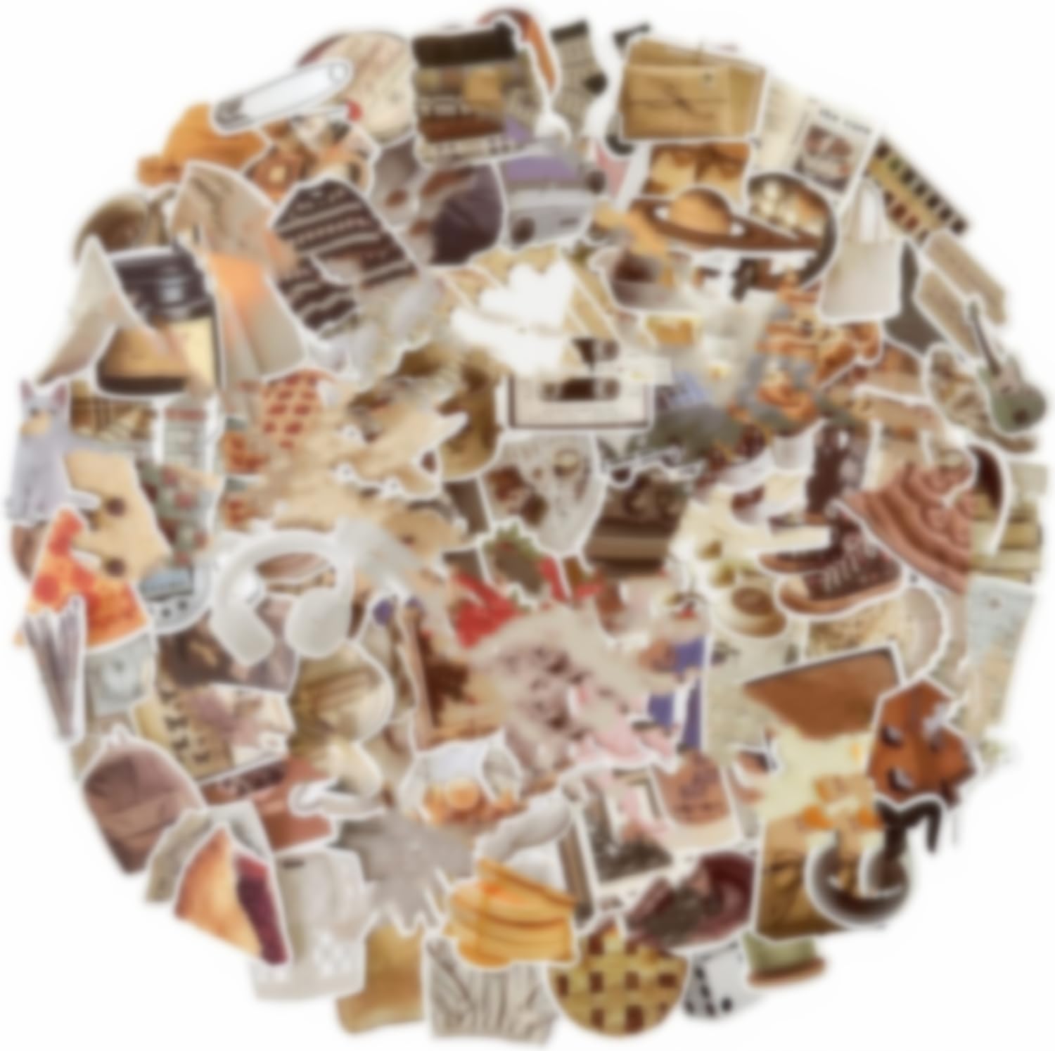 350 Pcs Stickers - Aesthetic Scrapbook & Junk Journal Supplies - Stickers for Laptops
