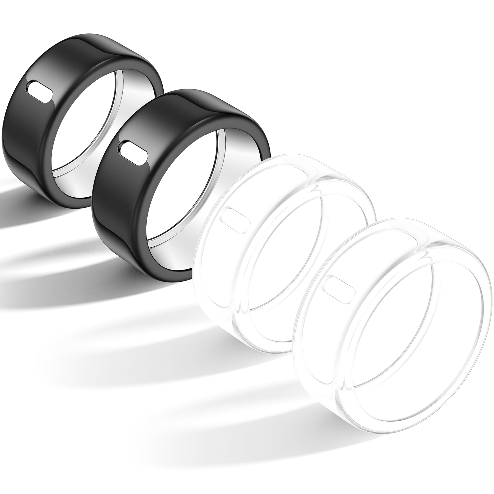 Paquete de 4 fundas compatibles con Oura Ring Gen 4/Oura Ring Gen 3 Horizon/3 Heritage, carga directa, protector de TPU antiarañazos para mujeres y hombres que entrenan gimnasio, talla 8 — view 12