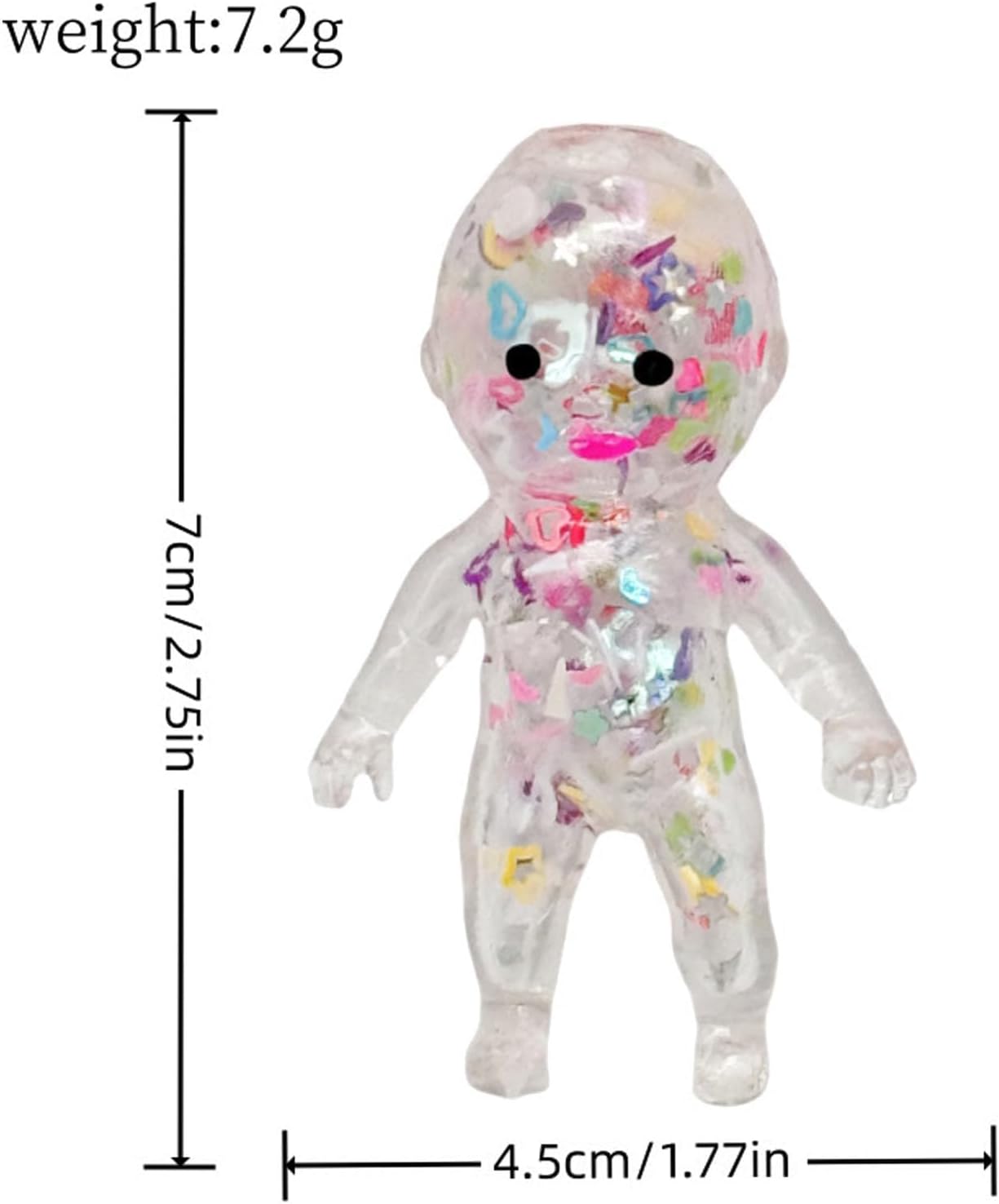 3pcs Squishy Babies Glitter, Baby Sugar Squishy, Slow Rising SquishySoft Squeeze Stress Relief, for Party Favors Easter Basket Stuffers (3PCS)