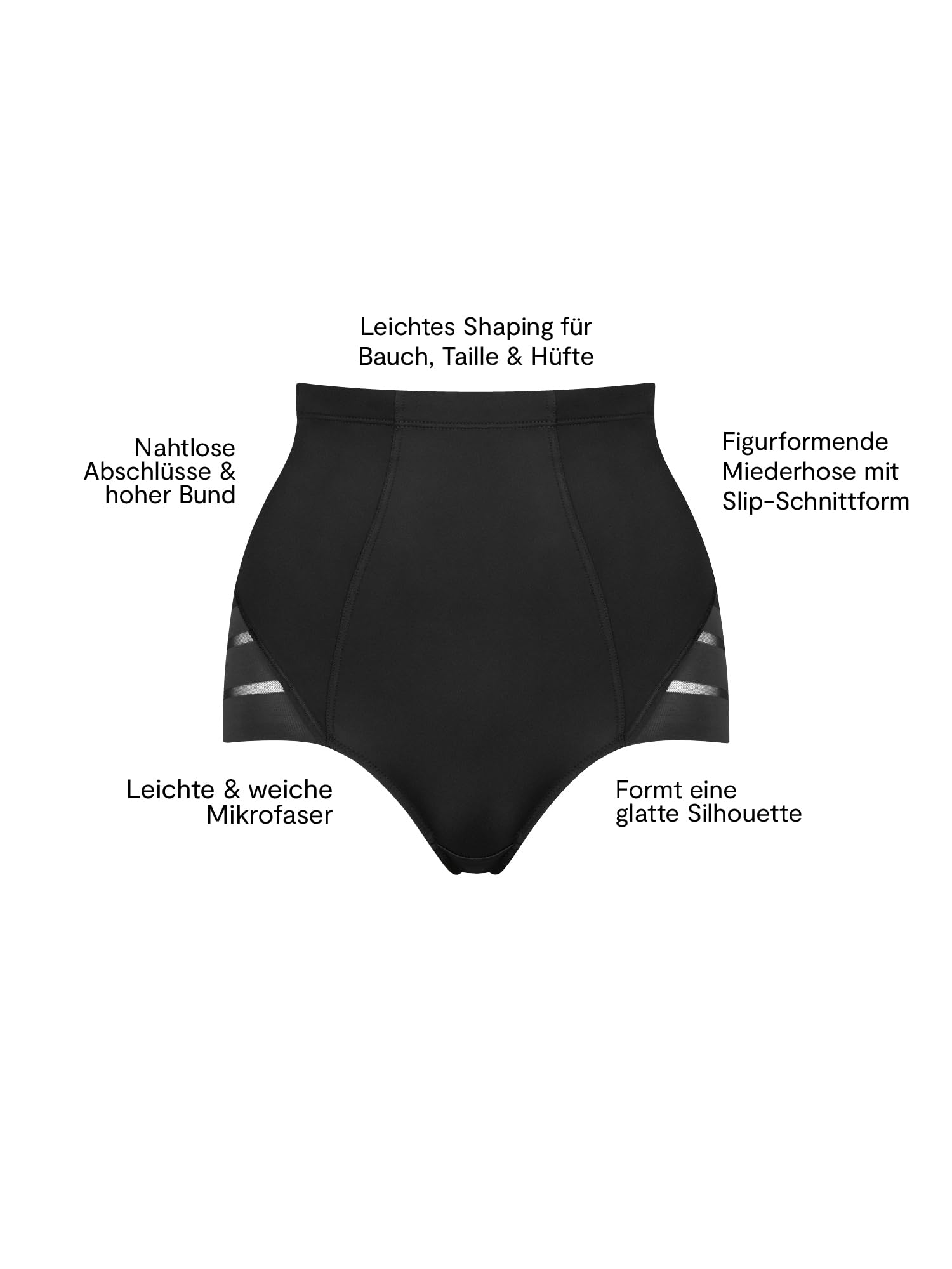 Nur Die Smooth Highwaist Slip Shapewear – Figurformende Bauchweg Unterhose mit hohem Bund Light Shaping Miederhose Unterwäsche Nahtlos und Unsichtbar Damen