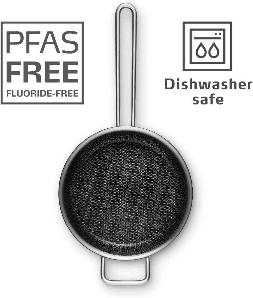 24 cm Stainless Steel and Ceramic Non-Stick Sauté Pan