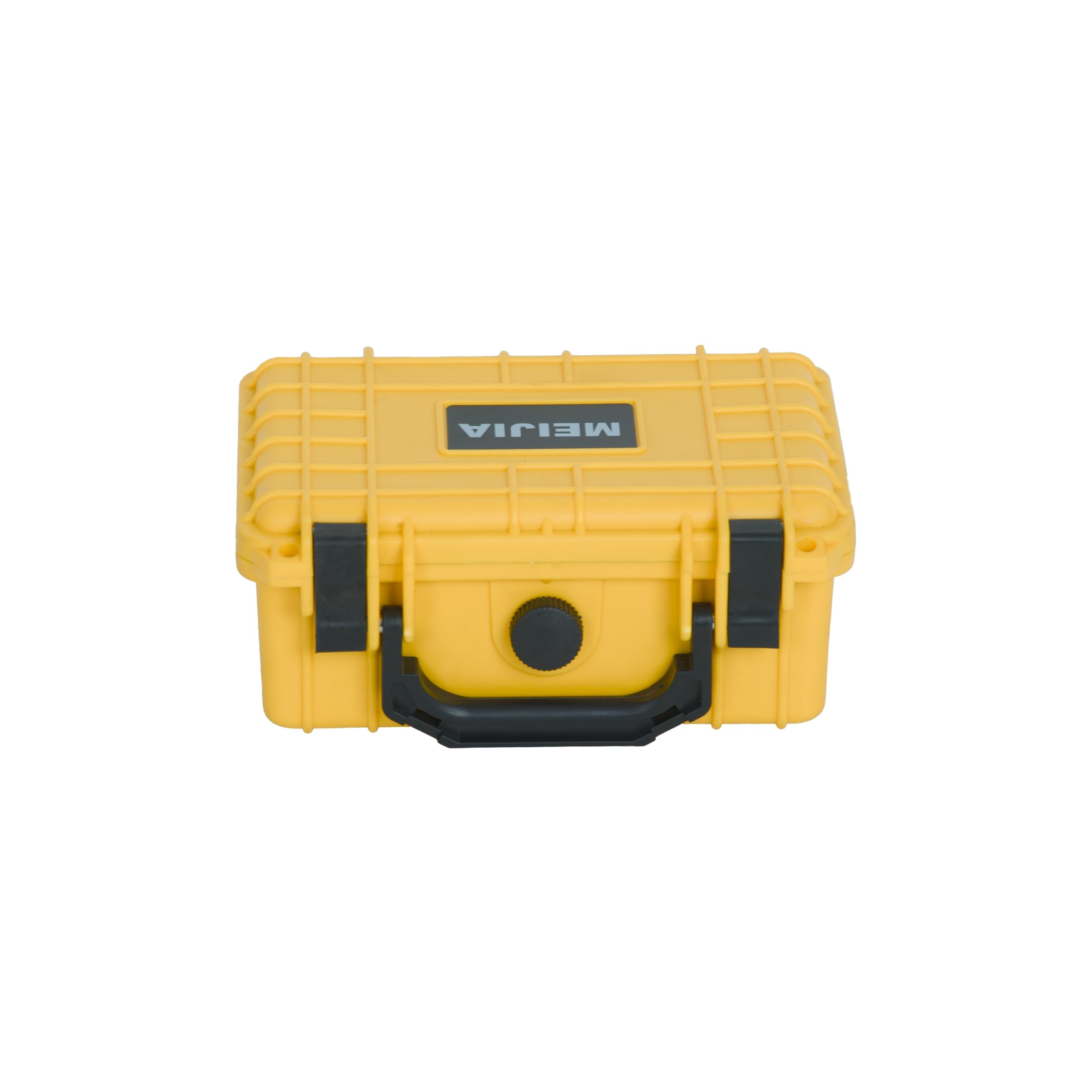 MEIJIA Funda rígida compacta impermeable IP67, espuma de ajuste personalizable, 8.1 x 6.6 x 3.54 pulgadas, apto para uso de drones, cámaras, equipos, lentes (amarillo)