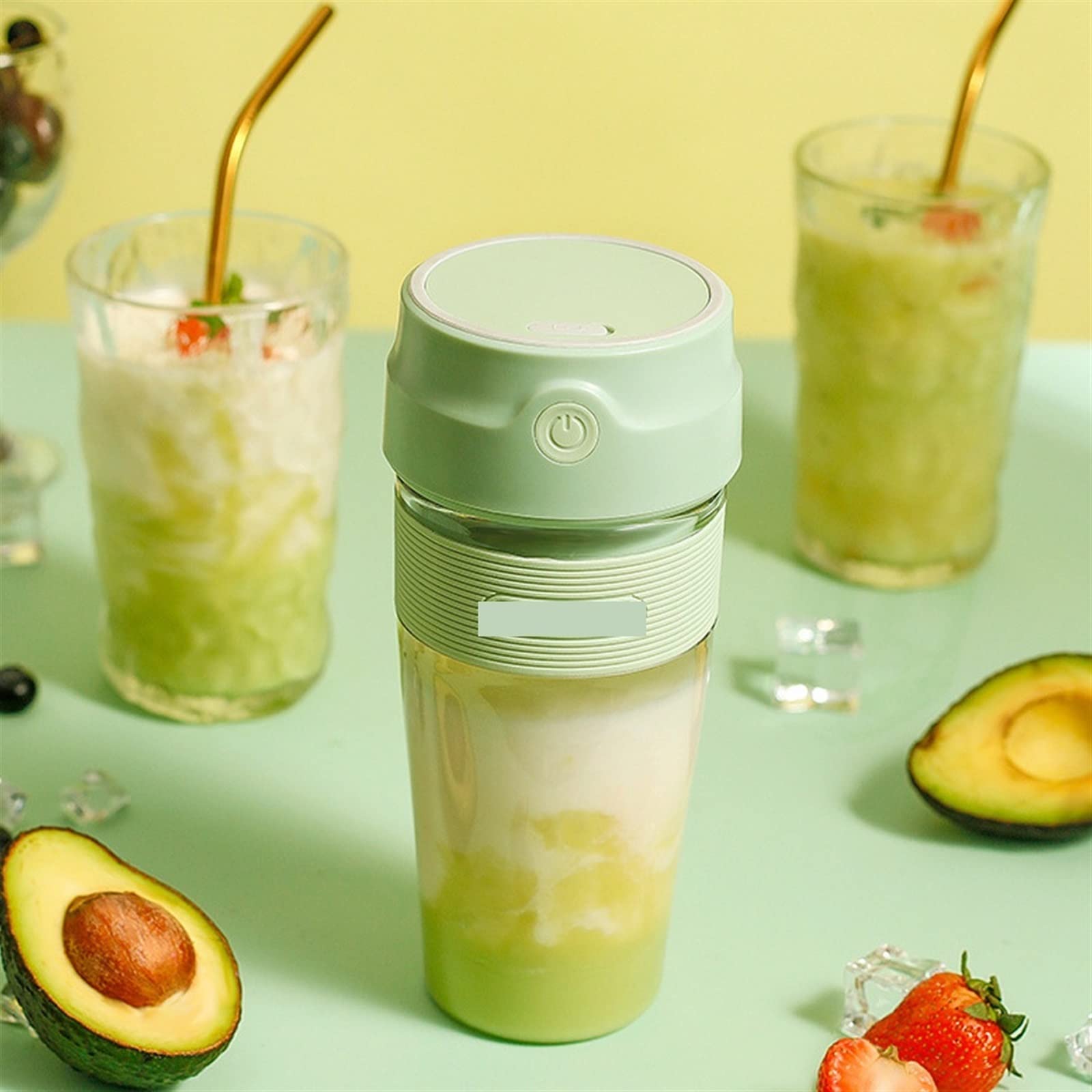 DieffematicJBJ Blender Portable Blender Mini Fruit Juicer Cup 300ML Personal Small Electric Juice Mixer Machine With USB Rechargeable