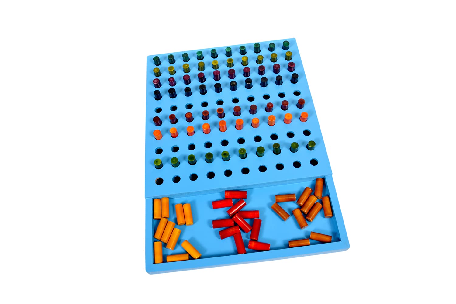Kidken Montessori Wooden Pegboard with 100 Wooden Pegs | Montessori Educational Toy | Educational & Learning Toy for Kids | Occupational Therapy Toy for Kids | Autism Therapy Toys for Kids (B0983NHX7C) Amazon Price History, Amazon Price Tracker