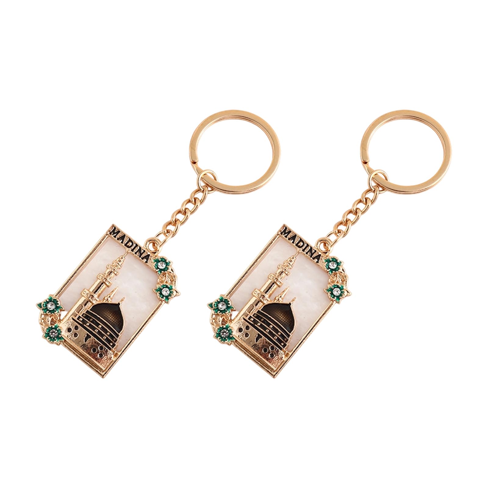 JINQIGG Islamics Cultural Keychains Zincs Alloy Crafted Symbols For Eid Festival Home Keys Car Ornaments Spiritual Gif