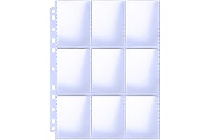 PANDRI 9 Pocket Plastic Baseball Card Sleeves
